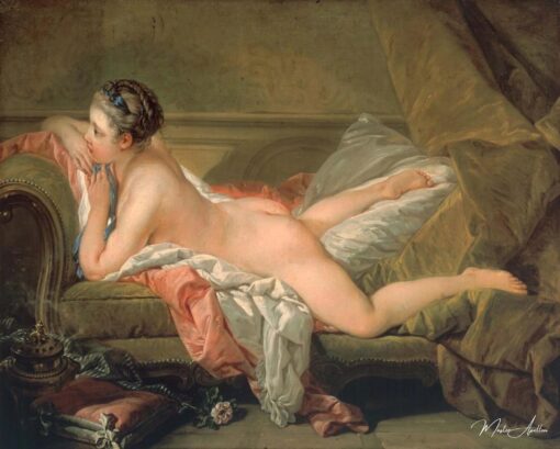 Portrait of Marie-Louis O’Murphy (Nude on a Sofa) - François Boucher - Reproductions de tableaux et peintures haut de gamme