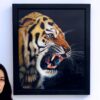 Power of Tiger - Ketwalin | 50 x 70 cm Reproductions de tableaux à la peinture à l’huile