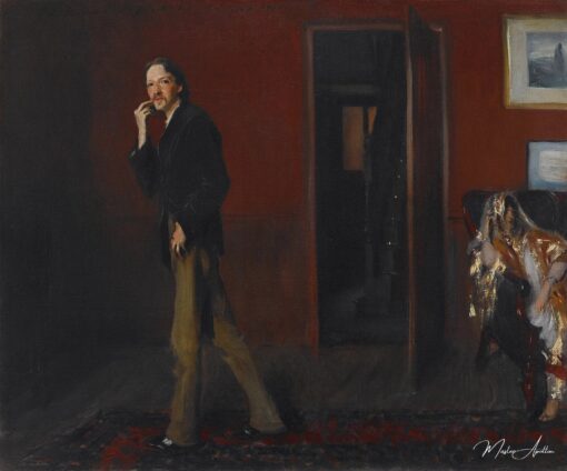 Robert Louis Stevenson et sa femme - John Singer Sargent - Reproductions de tableaux et peintures haut de gamme