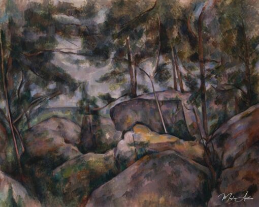 Rochers dans la forêt - Paul Cézanne - Reproductions de tableaux et peintures haut de gamme