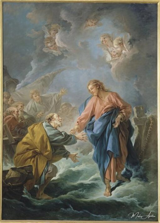 St. Peter Invited to Walk on the Water - François Boucher - Reproductions de tableaux et peintures haut de gamme