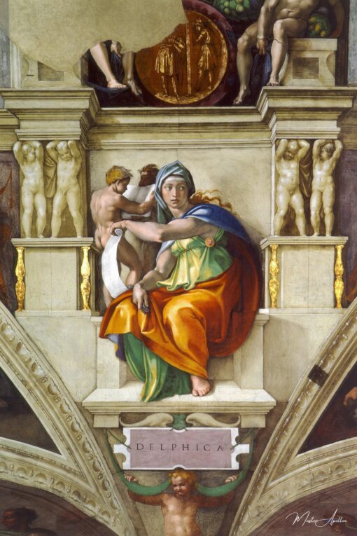 Sibylle de Delphes - Michel-Ange - Reproductions de tableaux et peintures haut de gamme
