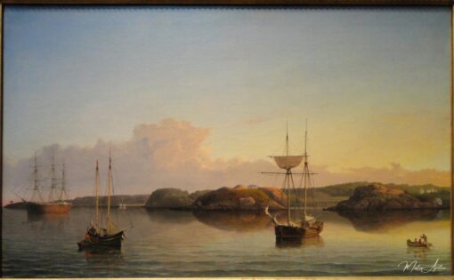 Stage Rocks et rive ouest de l'avant-port de Gloucester, 1857 - Fitz Henry Lane - Reproductions de tableaux et peintures haut de gamme