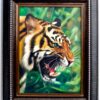 Tiger with Green Eyes - Ketwalin | 50 x 70 cm Reproductions de tableaux à la peinture à l’huile