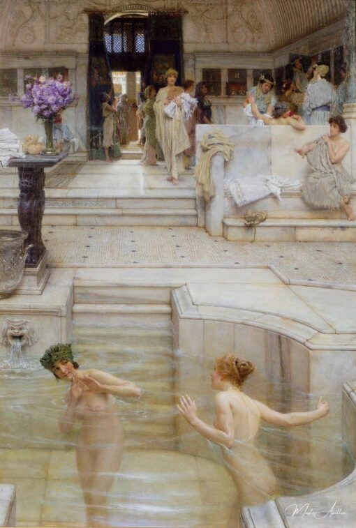 Une coutume favorite - Lawrence Alma-Tadema Reproductions de tableaux à la peinture à l’huile